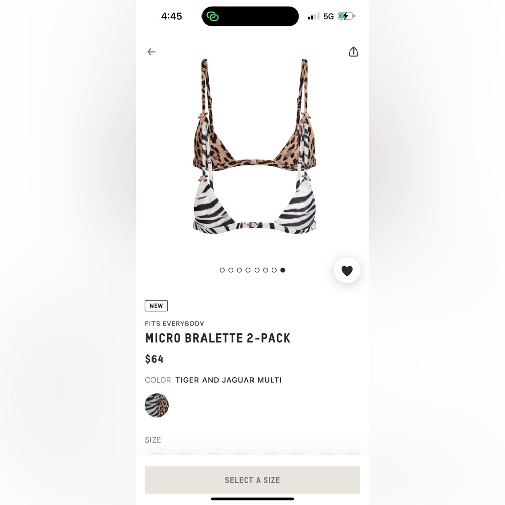 ISO skims fits everybody micro bralette 2 pack - size Small